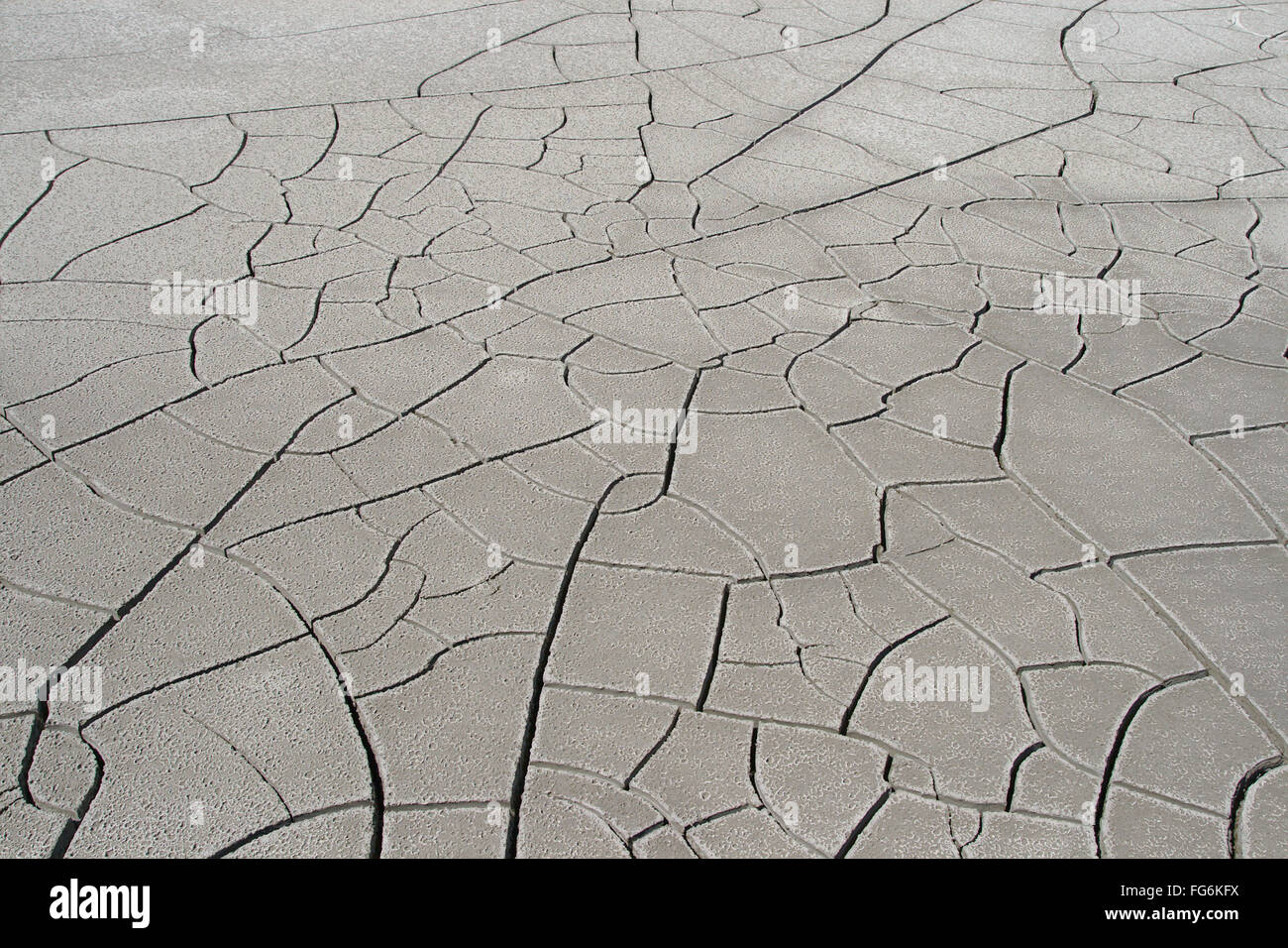 Fissures sur un volcan de boue, Qubustan, Azerbaïdjan Banque D'Images