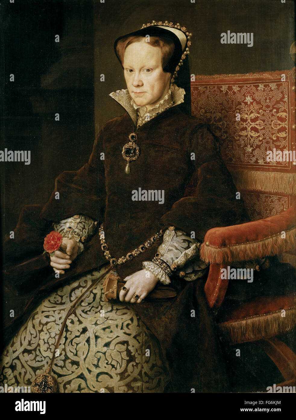 Mary I, la reine d'Angleterre et l'Irlande, connue sous le nom de "Bloody Mary" Banque D'Images