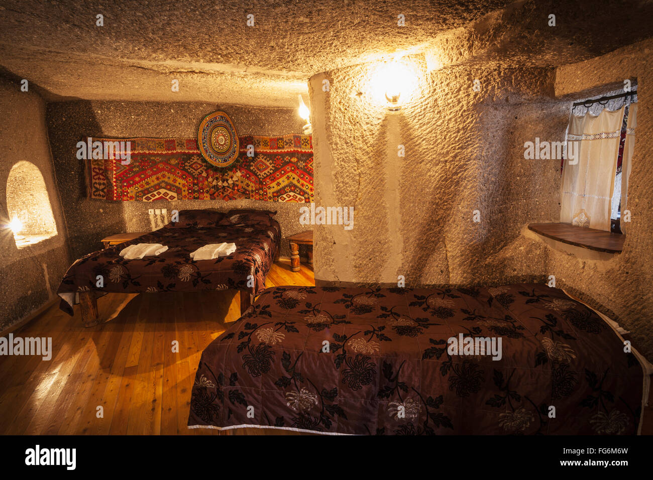 Chambre d'hôtel, Goreme, Cappadoce, Turquie Banque D'Images