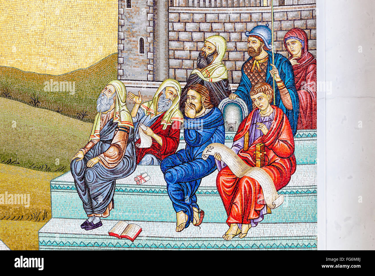 Peinture à l'endroit où l'Apôtre Paul a prêché ; Veria, Grèce Banque D'Images