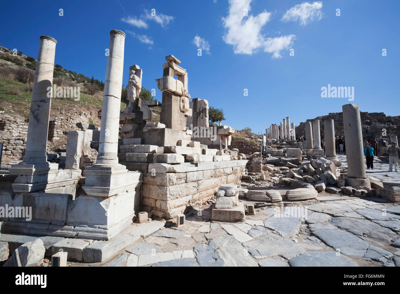 Ruines du monument de memmius, Ephèse, Izmir, Turquie Banque D'Images