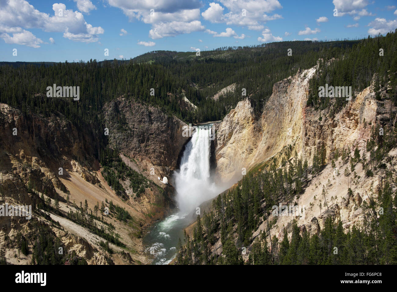 Canyon inférieur falls, Parc National de Yellowstone, Wyoming, United States of America Banque D'Images