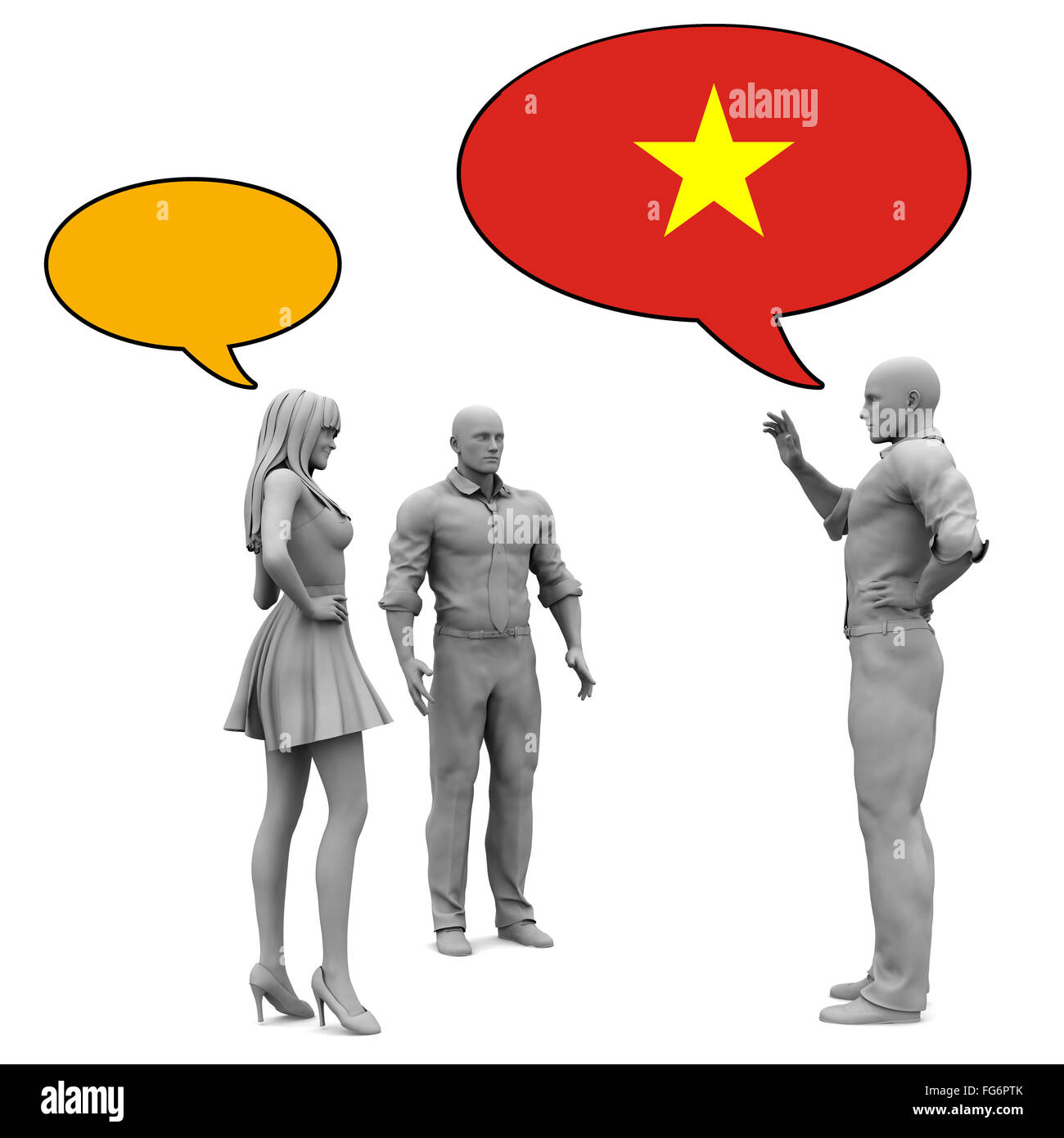 Apprendre la culture vietnamienne et de la langue pour communiquer Banque D'Images