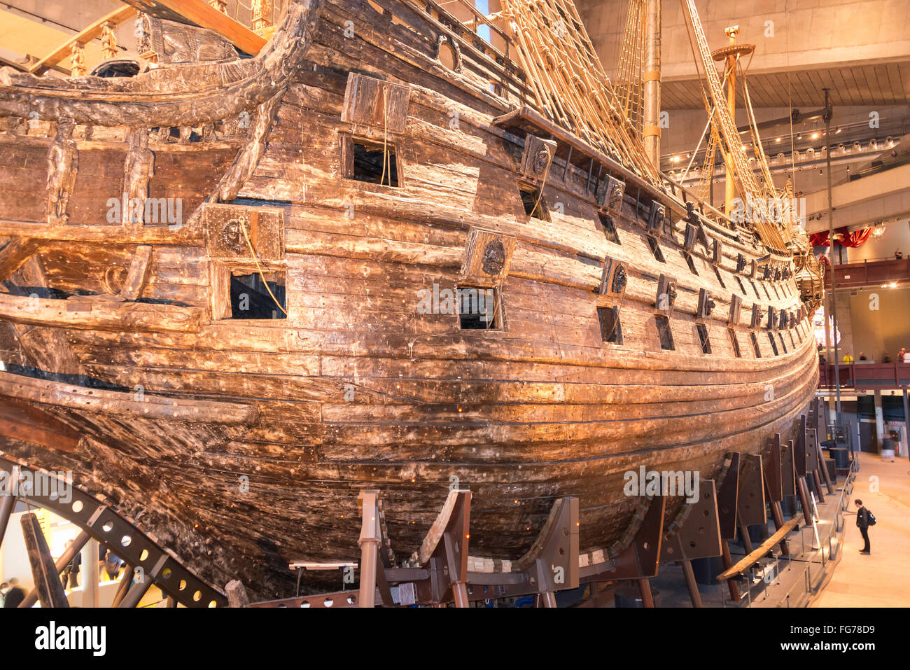 17e siècle', 'navire Vasa Vasa Museum, Galärvarvsvägen, Djurgården, Stockholm, Suède Banque D'Images
