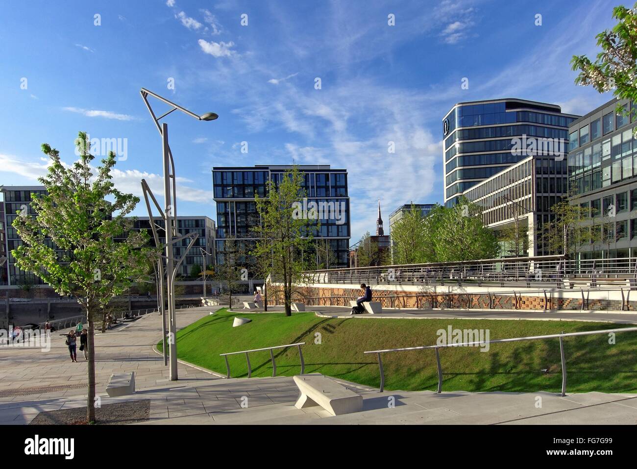 Géographie / voyage, Allemagne, Hambourg, HafenCity, terrasses, Marco-Polo , Additional-Rights Clearance-Info-Not-Available- Banque D'Images