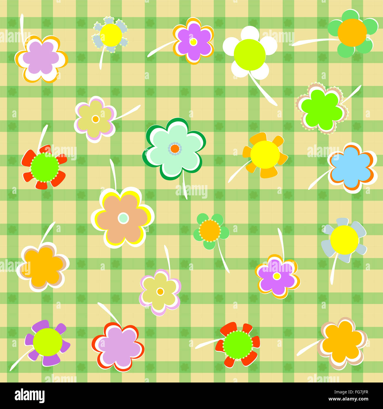 Beau Floral background. La conception de la frontière de fleurs Banque D'Images