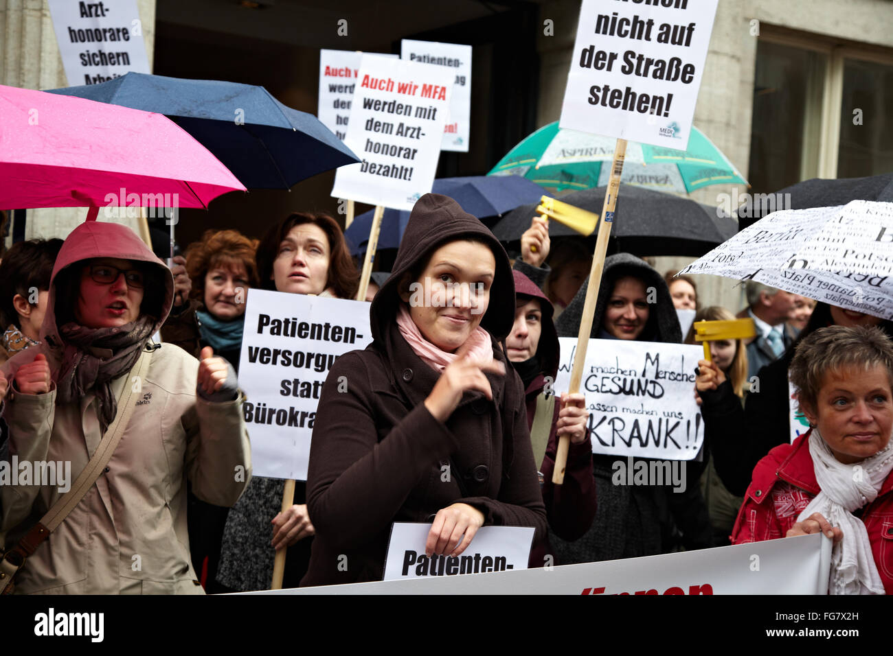 Grève des médecins à Berlin Banque D'Images
