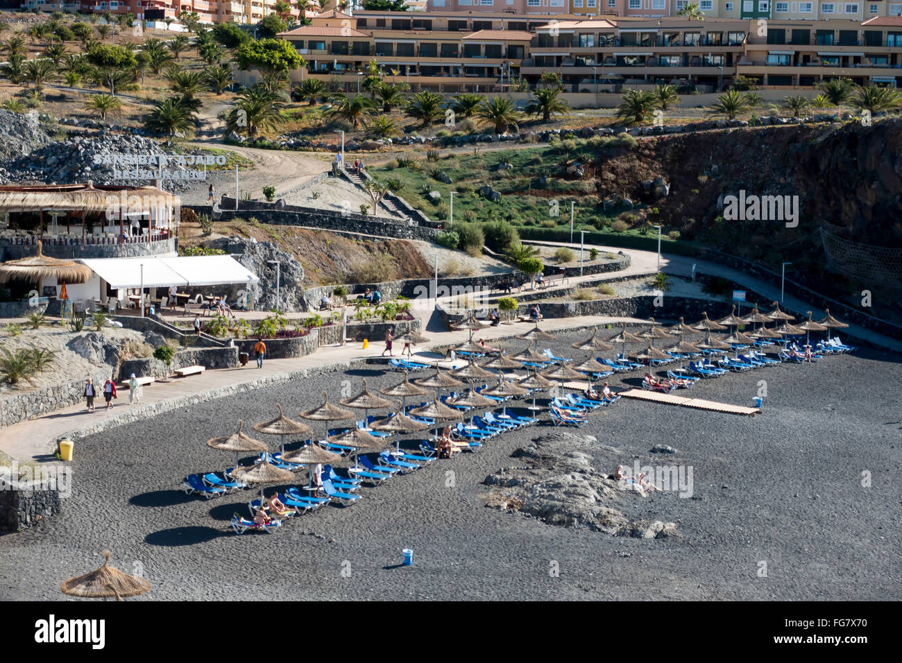Vue de la plage à Callao Salveje Tenerife Banque D'Images