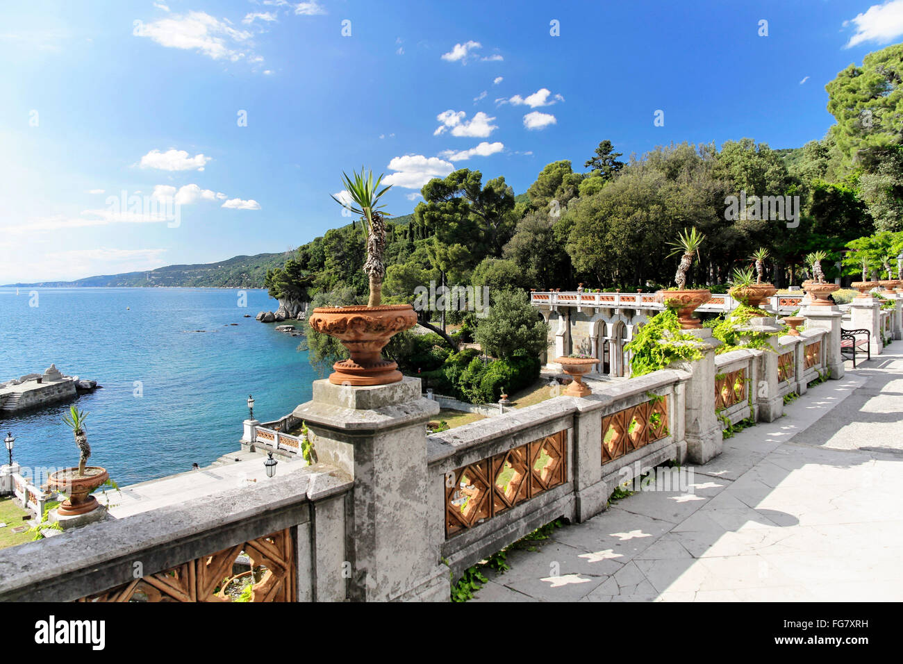 Géographie / voyages, Italie, Friuli, Trieste, Château de Miramare, Additional-Rights Clearance-Info-Not-Available- Banque D'Images