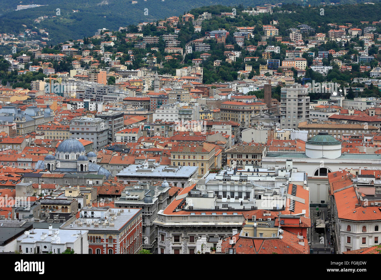 Géographie / voyages, Italie, Friuli, Trieste, vue sur la ville, vue de la colline du château, Additional-Rights Clearance-Info-Not-Available- Banque D'Images