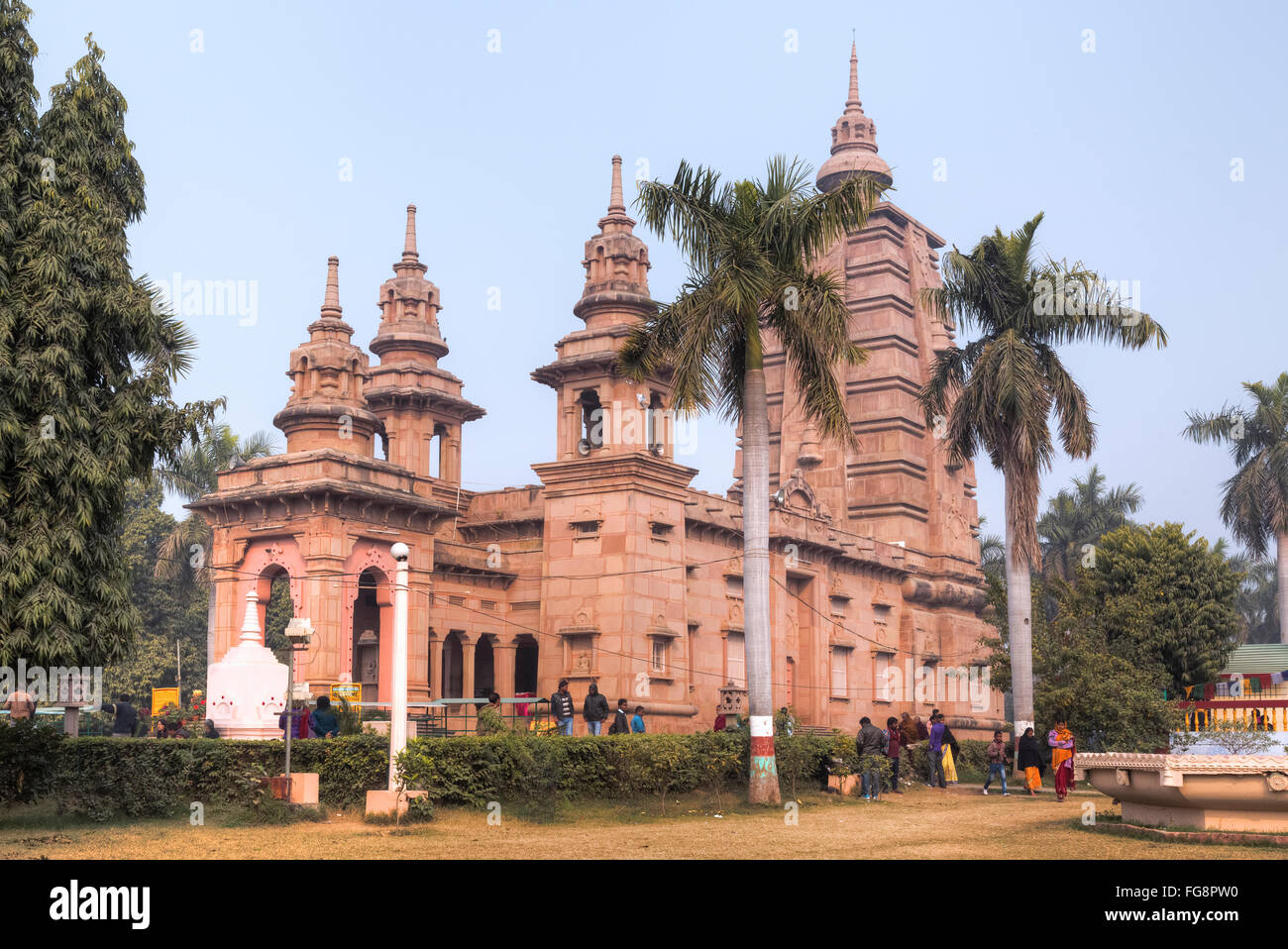Temple Sarnath, Varanasi, Uttar Pradesh, Inde Banque D'Images