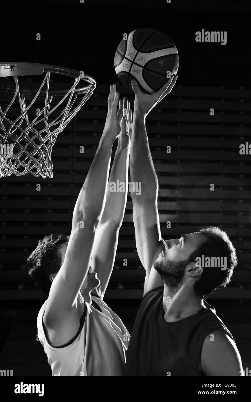 Basket-ball en action Banque D'Images