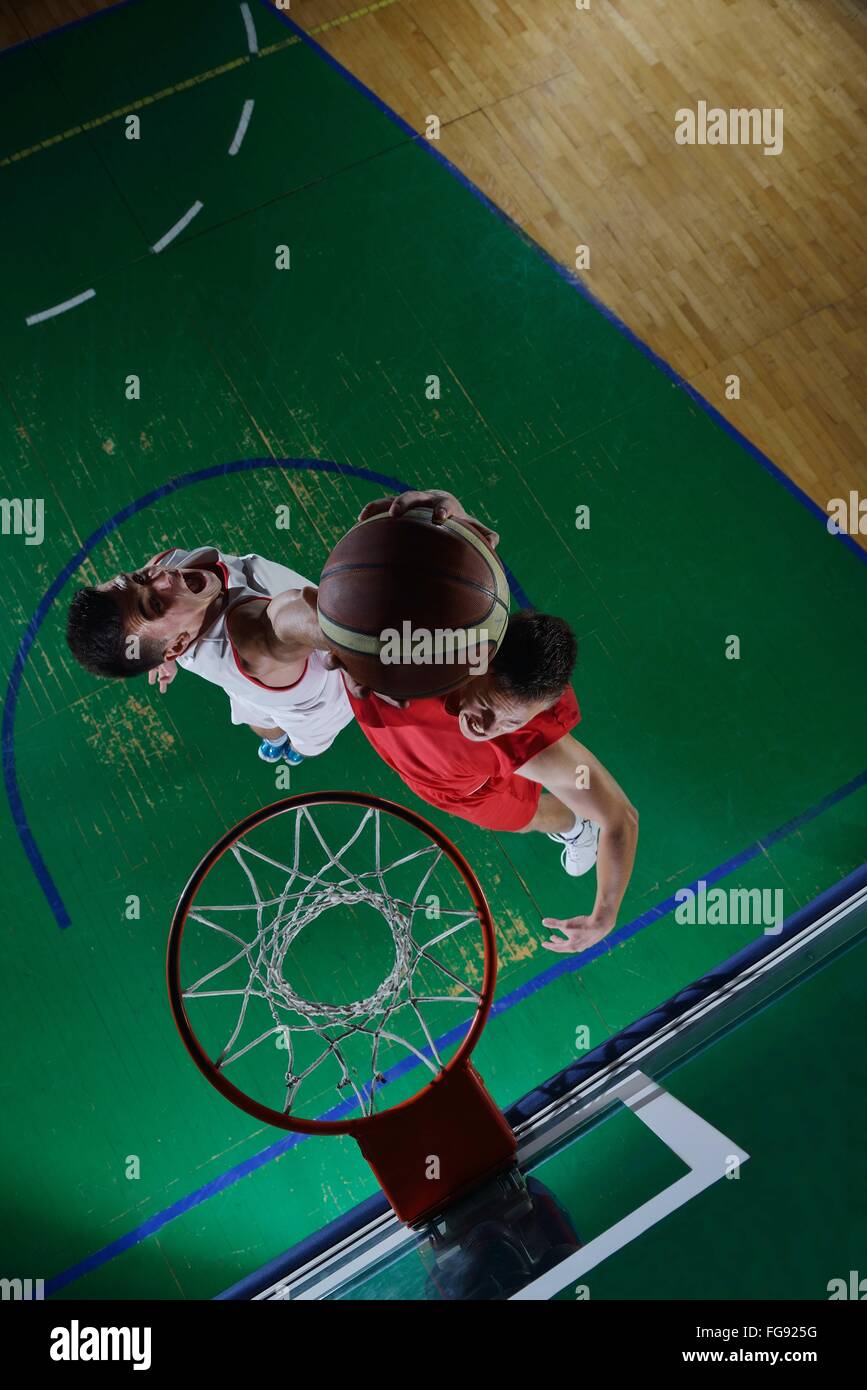 Basket-ball en action Banque D'Images