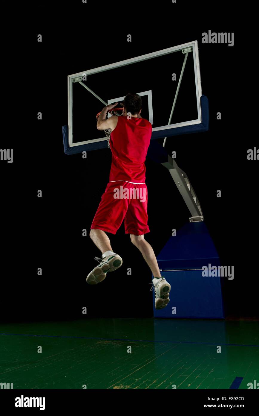 Basket-ball en action Banque D'Images