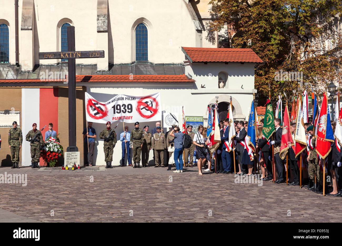 2e guerre mondiale parade du Souvenir, Cracovie, Pologne Banque D'Images