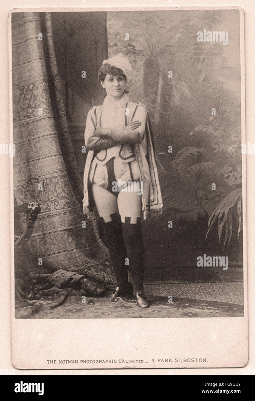 Cartes postales anciennes - danseuses exotiques des années 1890 Banque D'Images