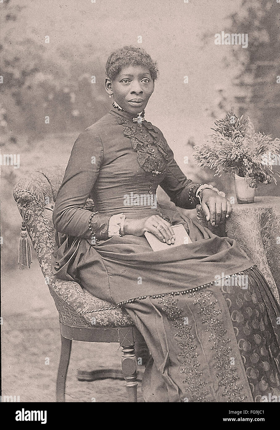 Portrait d'une femme afro-américaine à la fin du 19ème siècle Banque D'Images