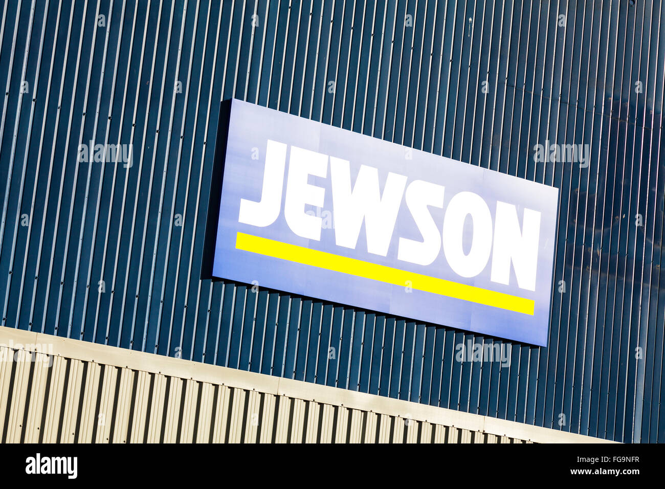 Jewson Jewsons fournitures commerciales fournisseurs fournisseur signe marchand Industrial Estate Louth Lincolnshire UK Angleterre GO Banque D'Images