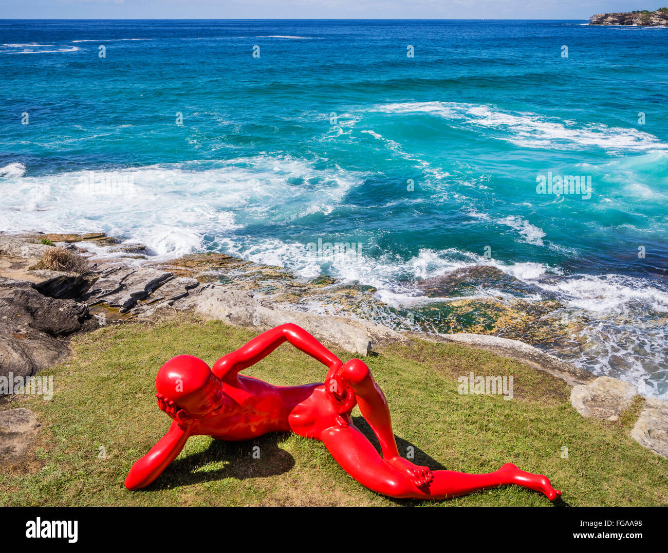 Sculpture de la mer 2015, exposition d'art annuelle open air le long de la promenade côtière entre Bondi et, Sydney Tamarama Banque D'Images