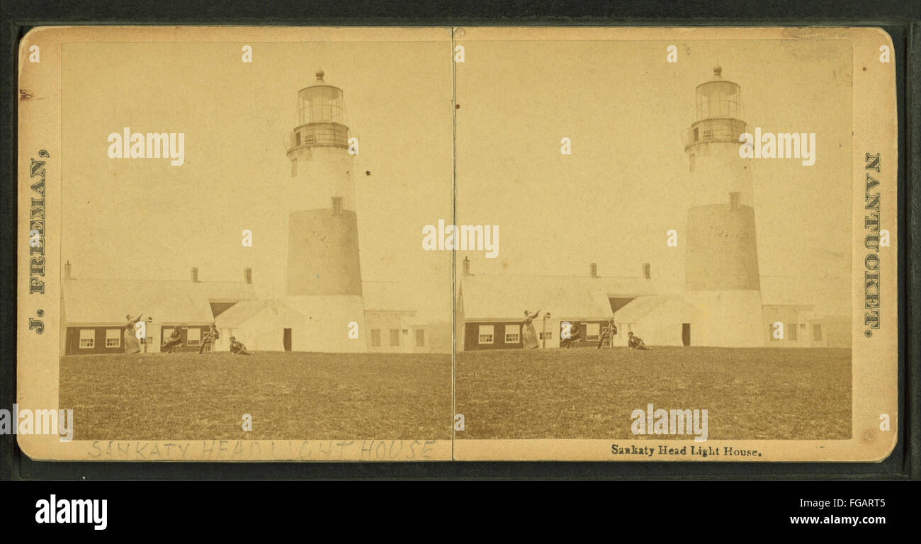 Sankaty head lighthouse, par Freeman, J. (Josias) Banque D'Images