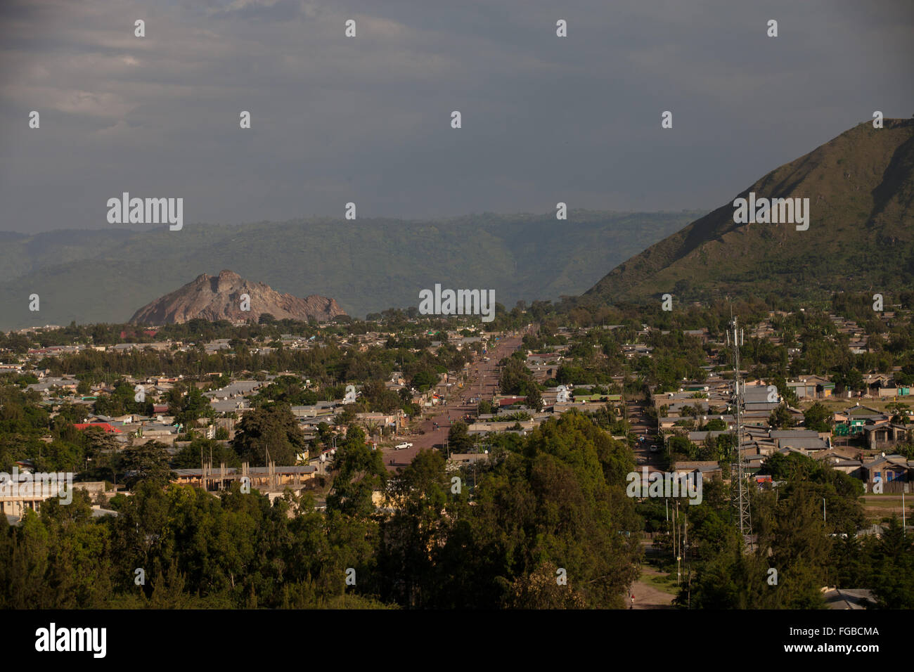 Vue à l'ensemble de l'Éthiopie, Hawassa. Banque D'Images