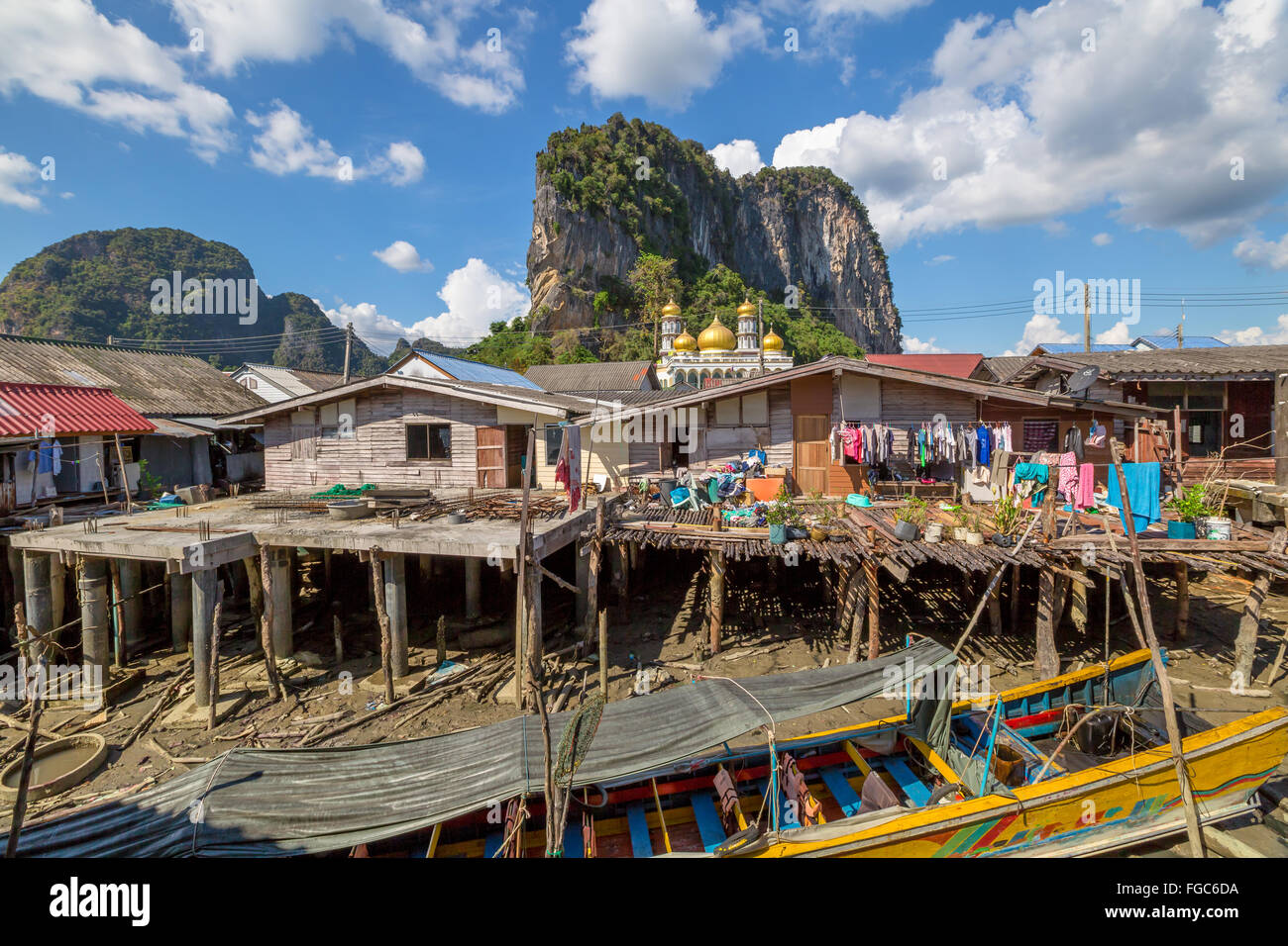 Koh Panyee Phang Nga Bay Banque D'Images