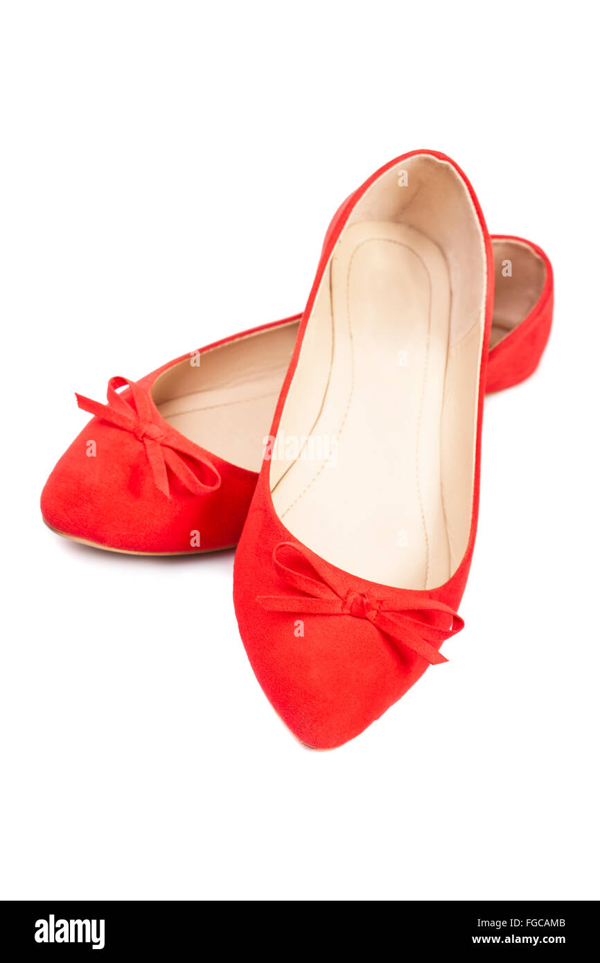 Paire de chaussures femme rouge, gros plan Banque D'Images