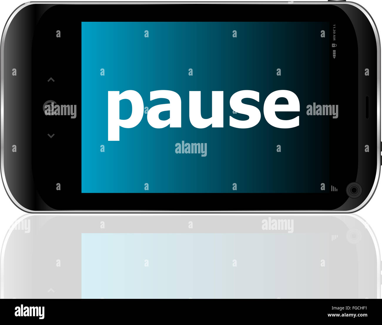 Concept d'entreprise : smartphone avec word sur l'écran de pause Banque D'Images
