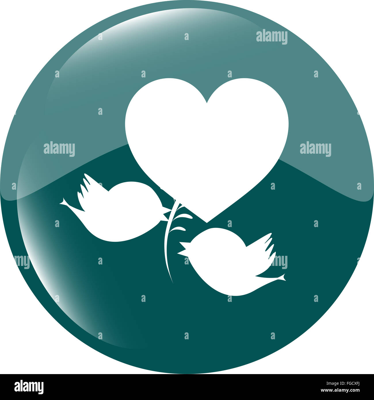 Famille d'oiseaux icônes web, web app button Banque D'Images