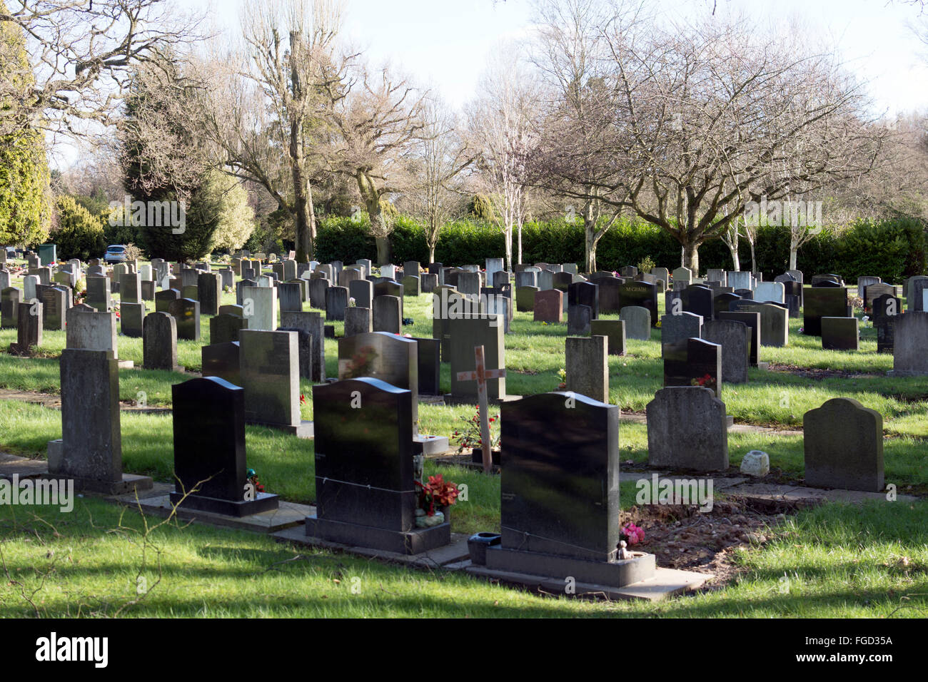 Cimetière de Robin Hood, Shirley, West Midlands, England, UK Banque D'Images