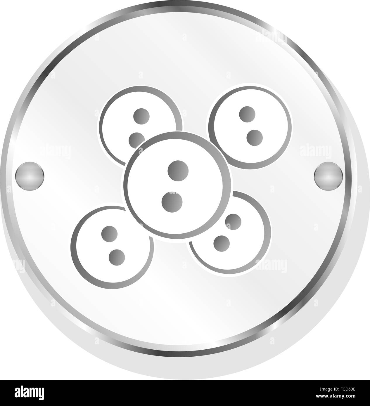 Résumé sur l'icône bouton web brillant Banque D'Images