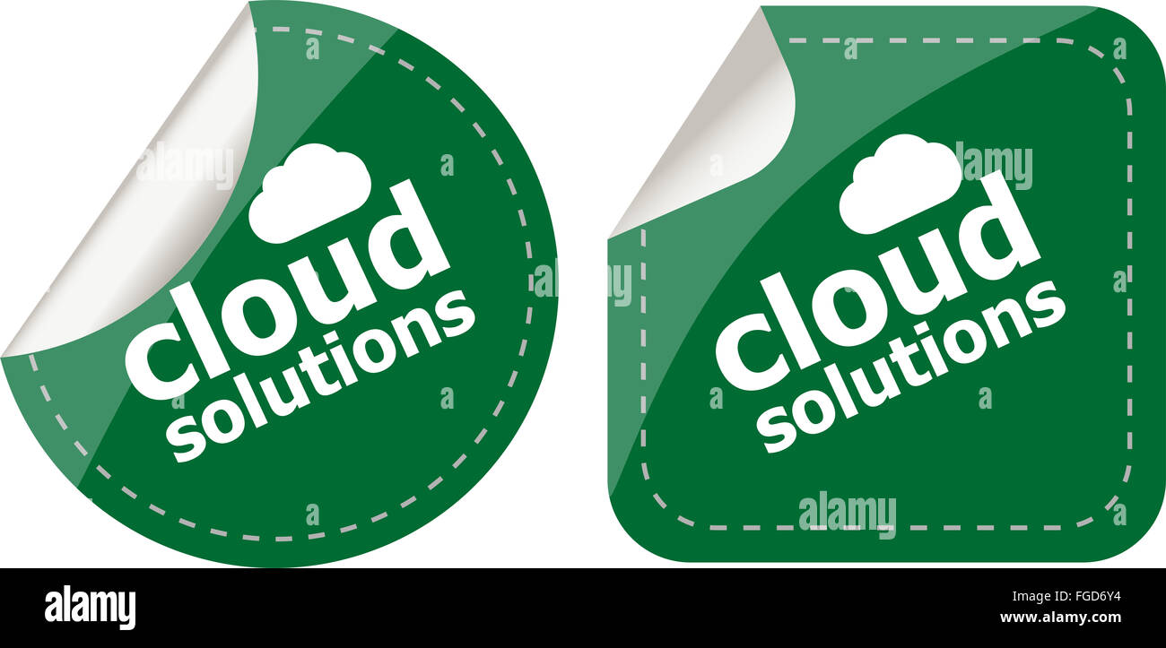 Cloud computing concept avec nuage sur sticky note Banque D'Images