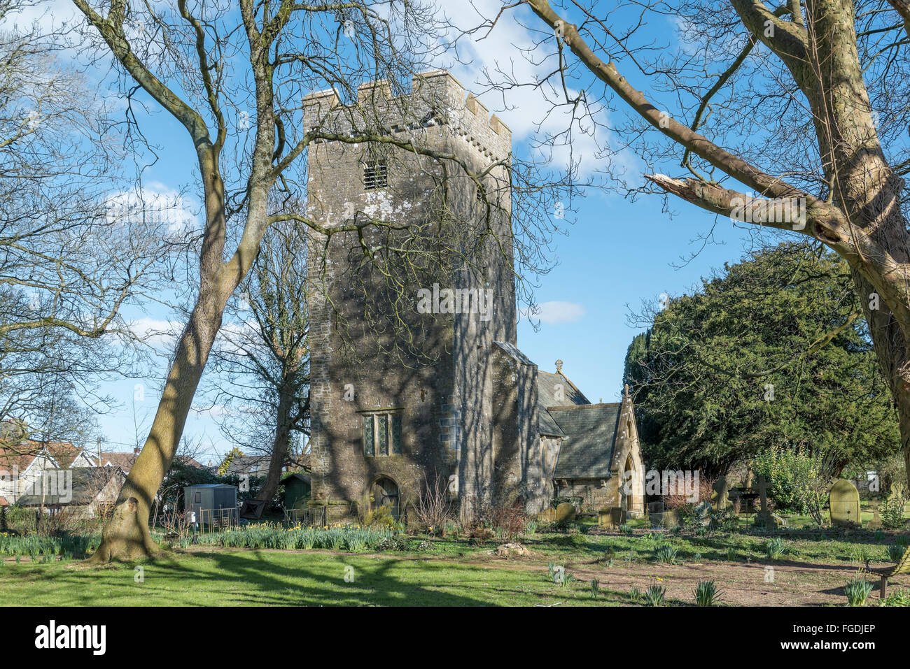 L'église de Sainte Marie dans le village de l'église Sainte Marie dans la vallée de Glamorgan. Banque D'Images