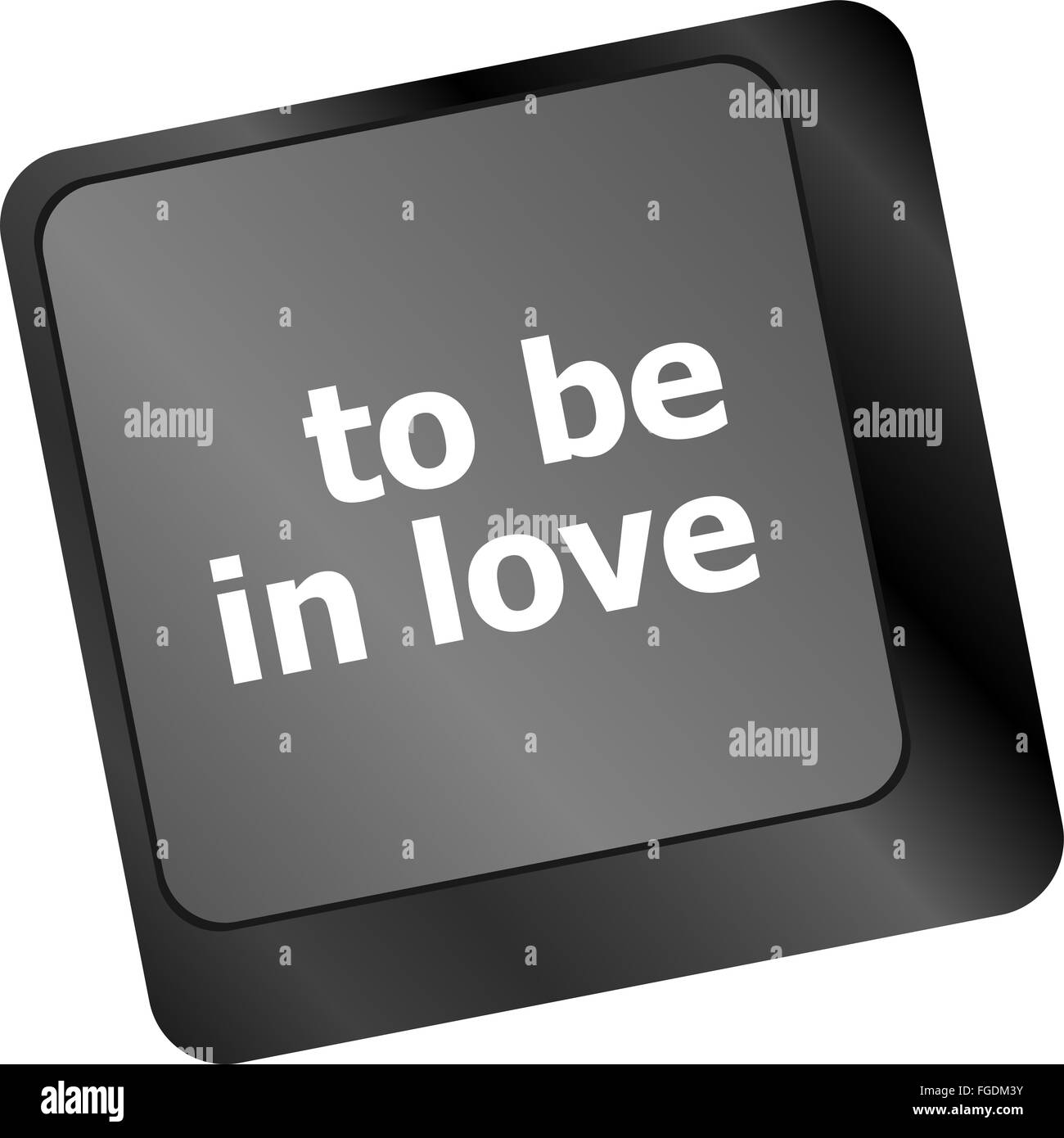Touche clavier moderne avec des mots pour être dans l'amour Banque D'Images
