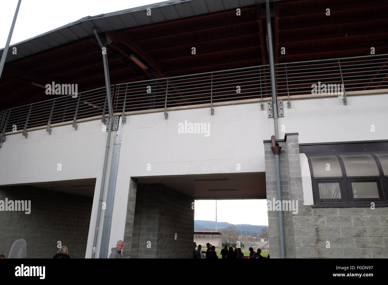 Vue extérieure de l'athlétisme Stadio Ridolfi, Florence. Jeux olympiques 2016 Trisome.Italie Banque D'Images