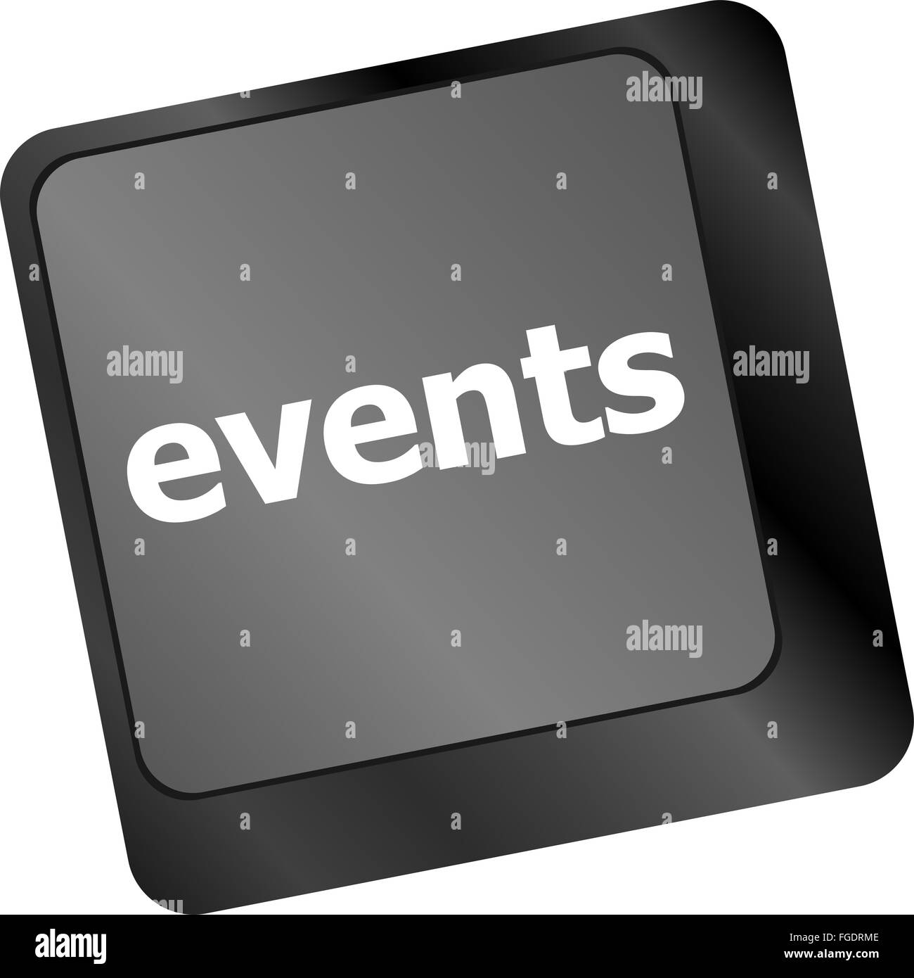 Bouton événements sur le clavier - vacances concept Banque D'Images