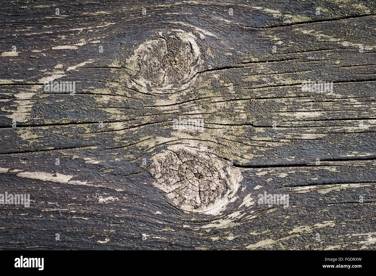 Texture bois vieilli avec noeud. Banque D'Images