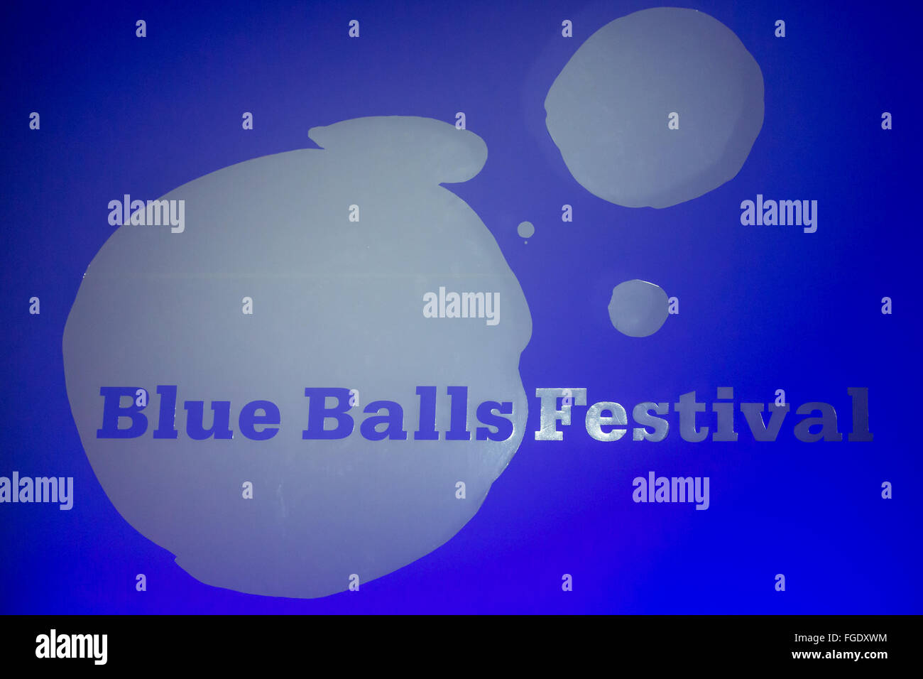 Logo du Festival Blue Balls Banque D'Images