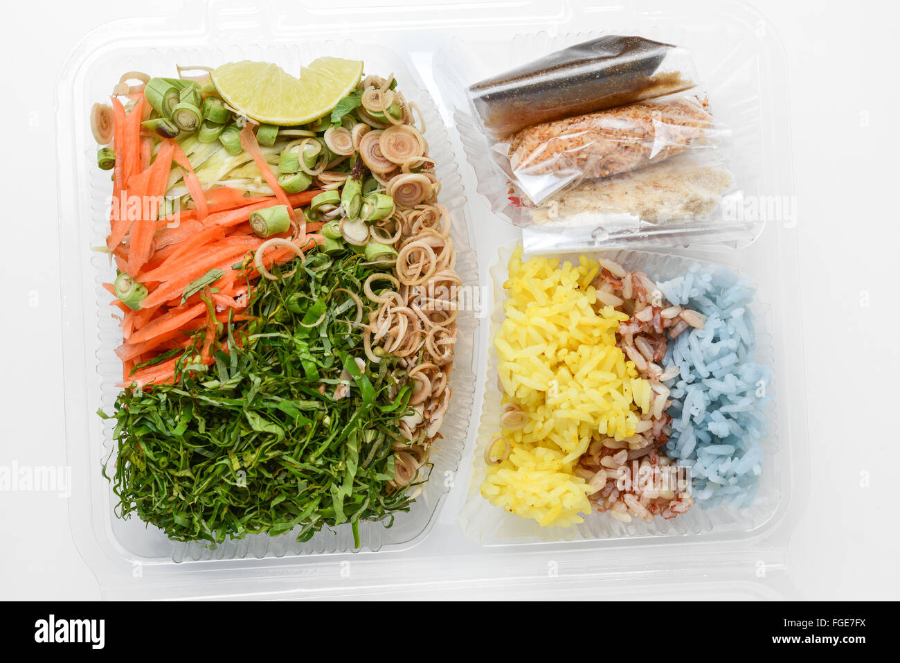 Khao Thai salade de riz, l'igname, la cuisine thaïlandaise Banque D'Images