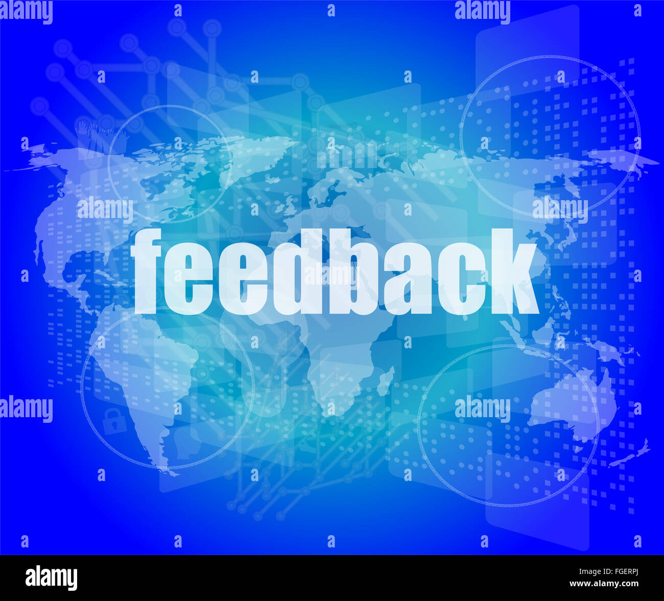 Il la technologie de l'information concept : mots à l'écran de rétroaction Banque D'Images