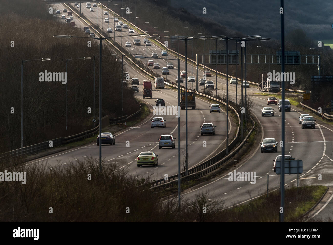 L'A27 contournement de Brighton Road, à côté de l'ouest. Banque D'Images
