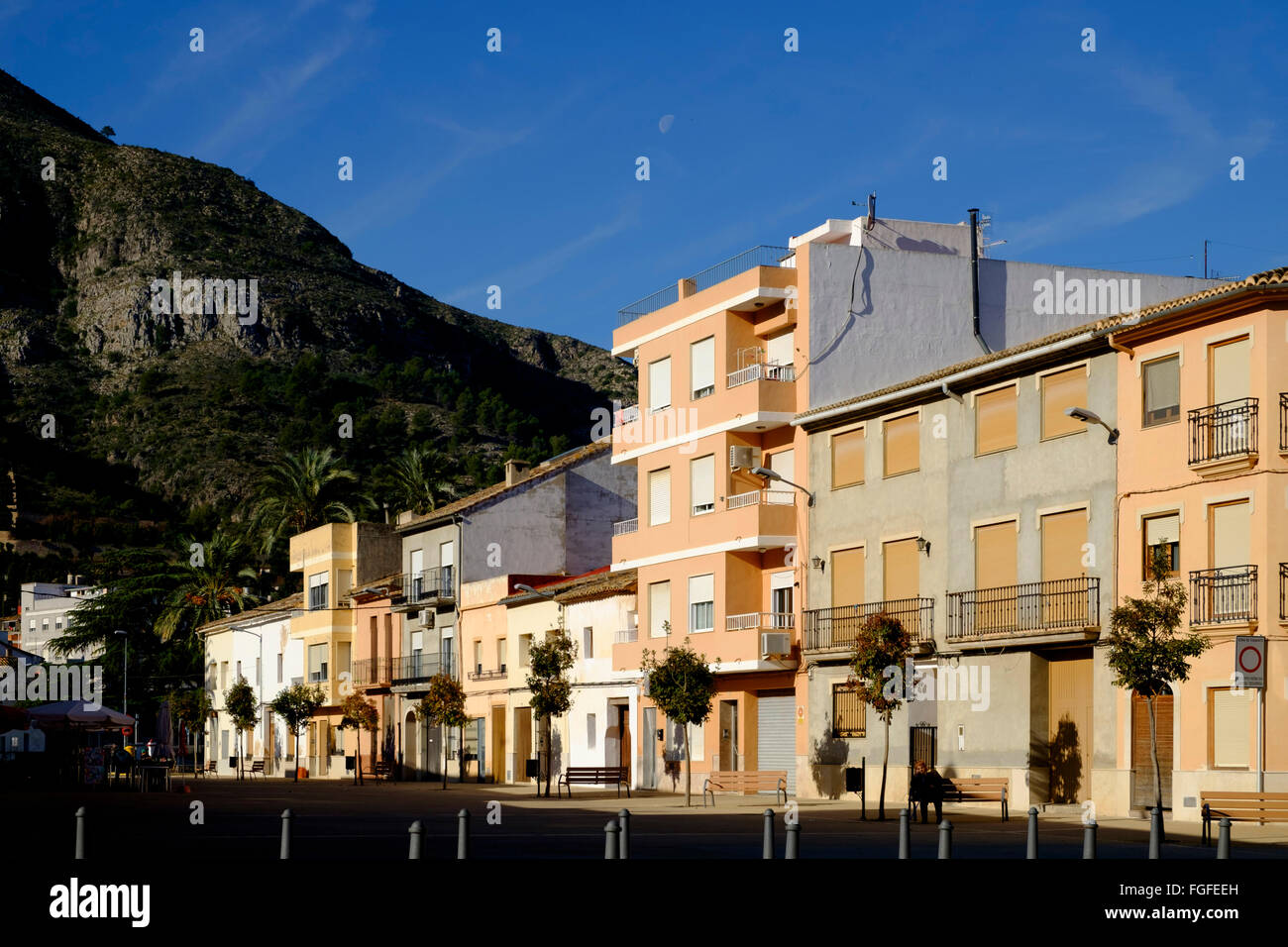 Centre de la ville espagnole de Simat de Valldigna Banque D'Images