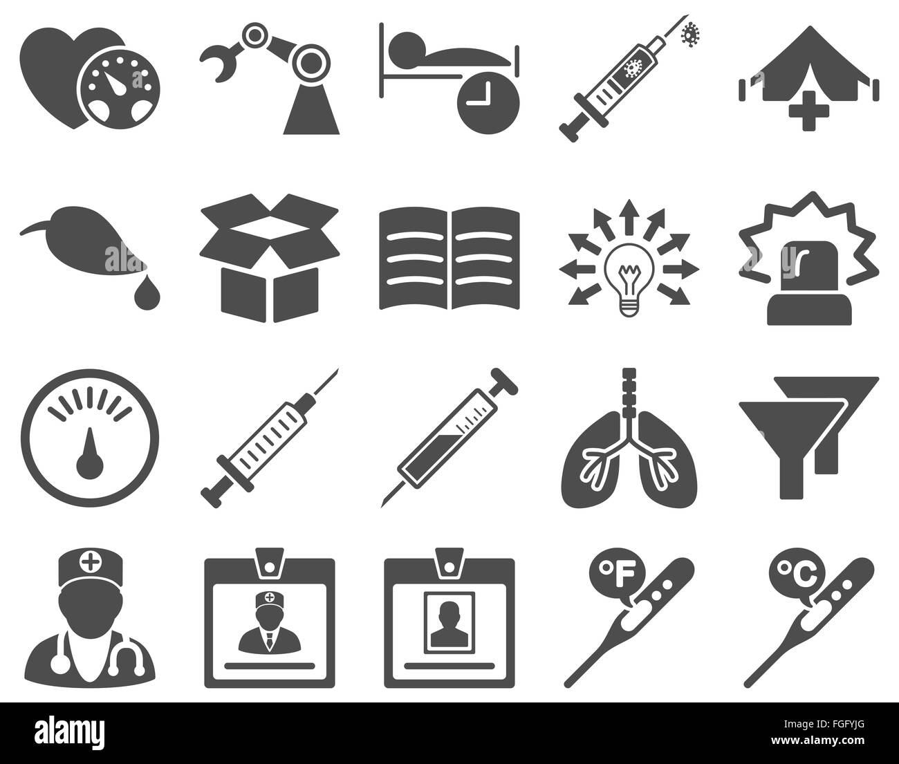 Bicolor médical icônes Banque D'Images