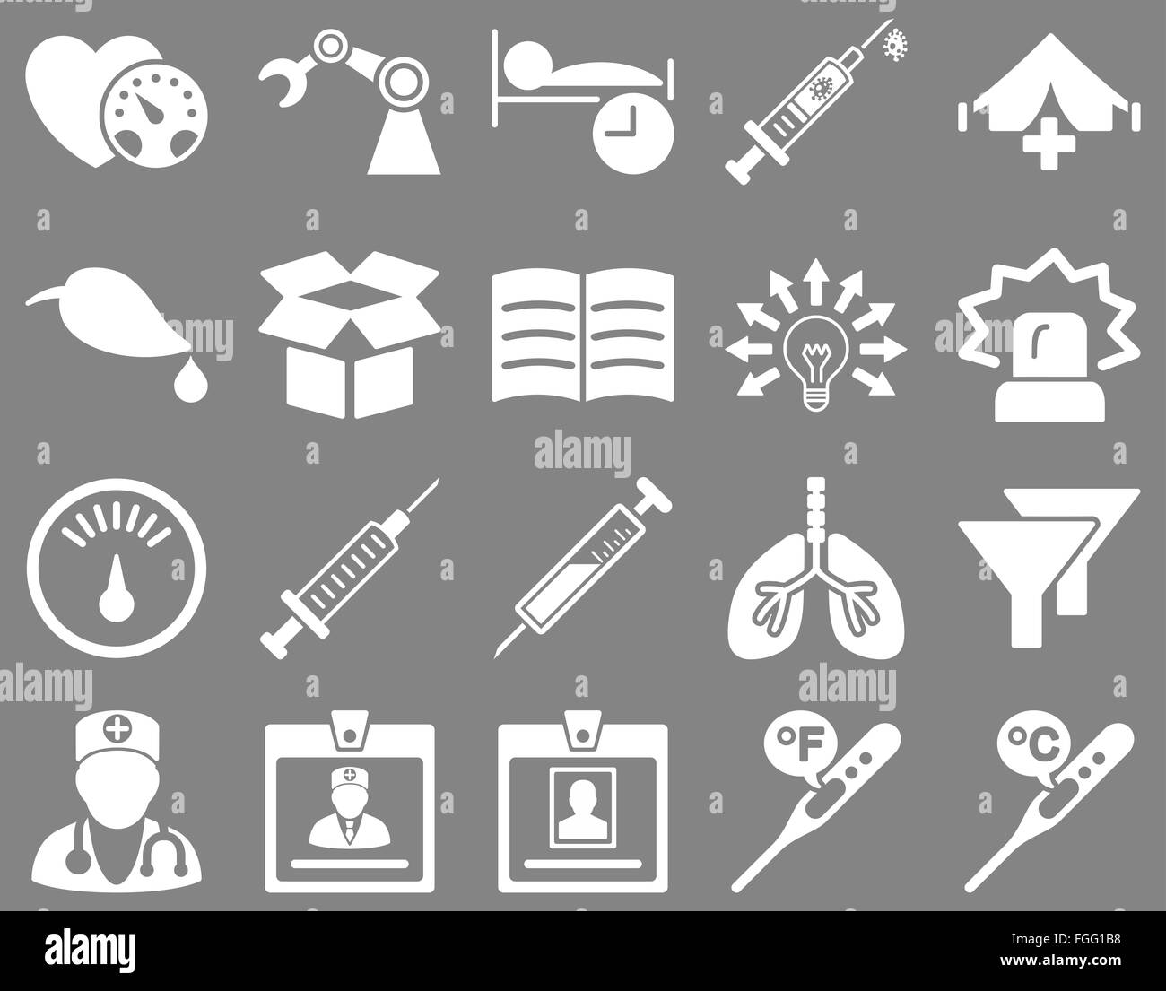 Bicolor médical icônes Banque D'Images