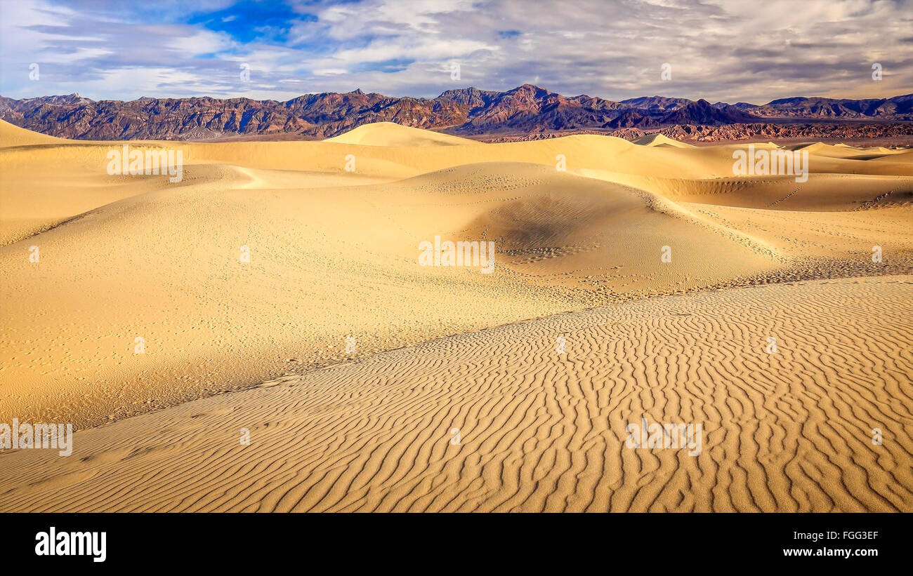 La télévision mesquite sand dunes in Death Valley National Park Banque D'Images