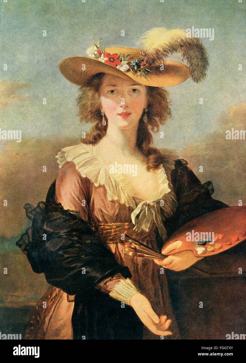 Louise Élisabeth Vigée le Brun, 1755 -1842, alias Madame Lebrun. Peintre français de premier plan. Banque D'Images
