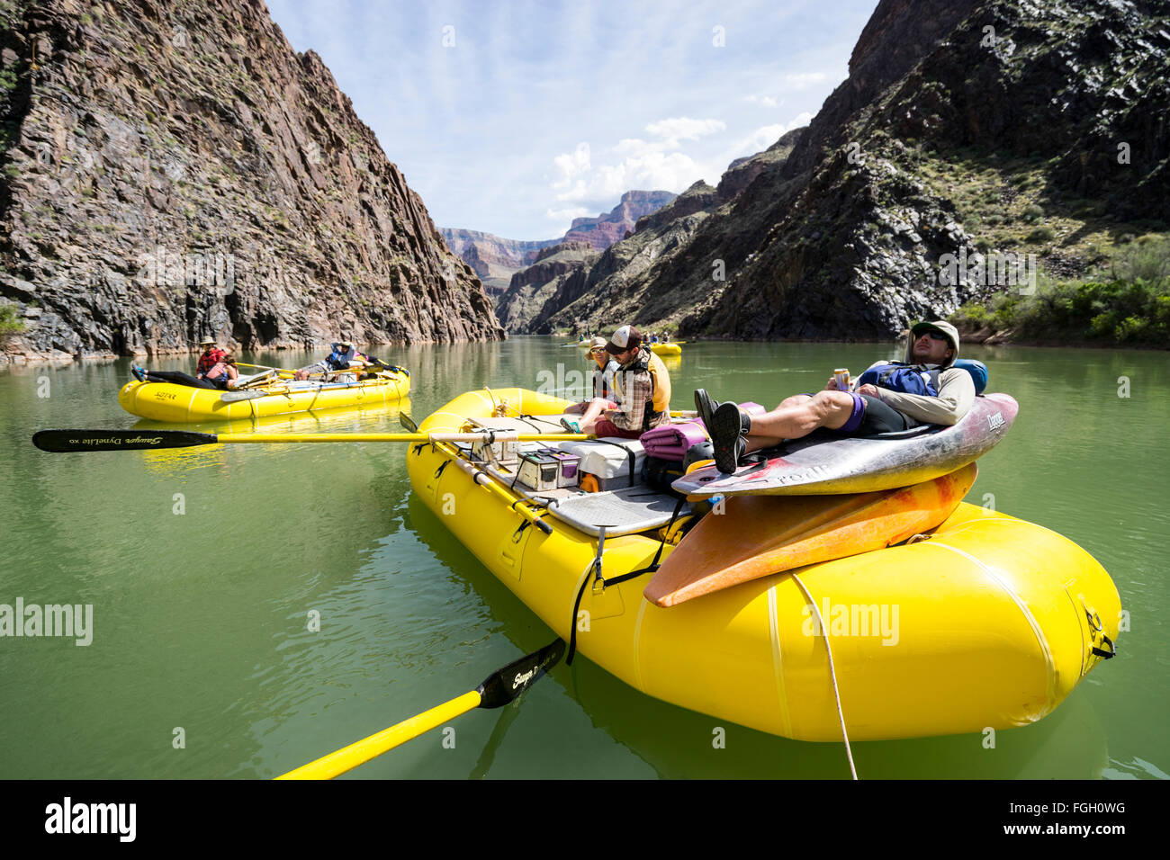 Rafting Grand Canyon Banque D'Images