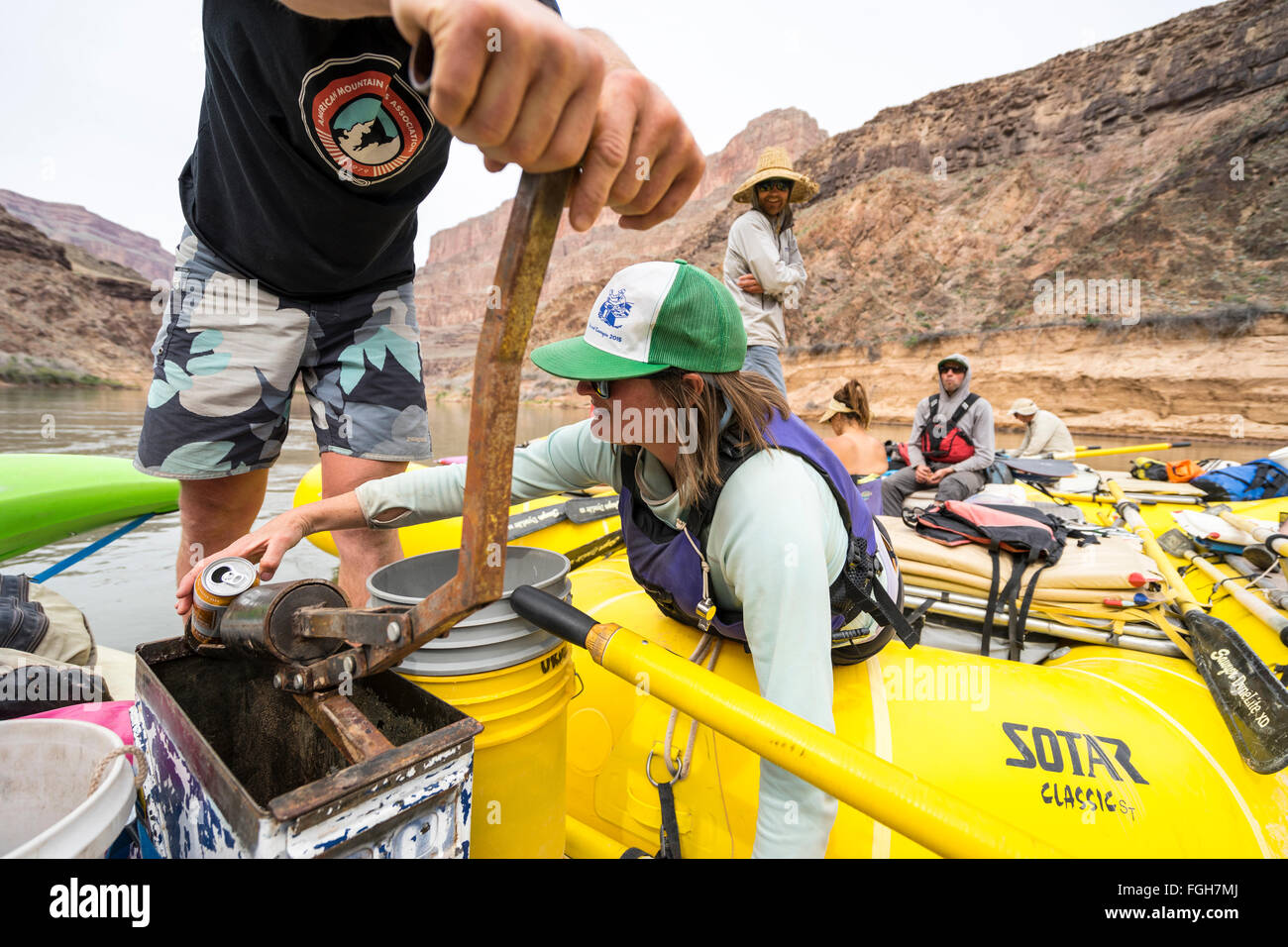 Rafting Grand Canyon Banque D'Images