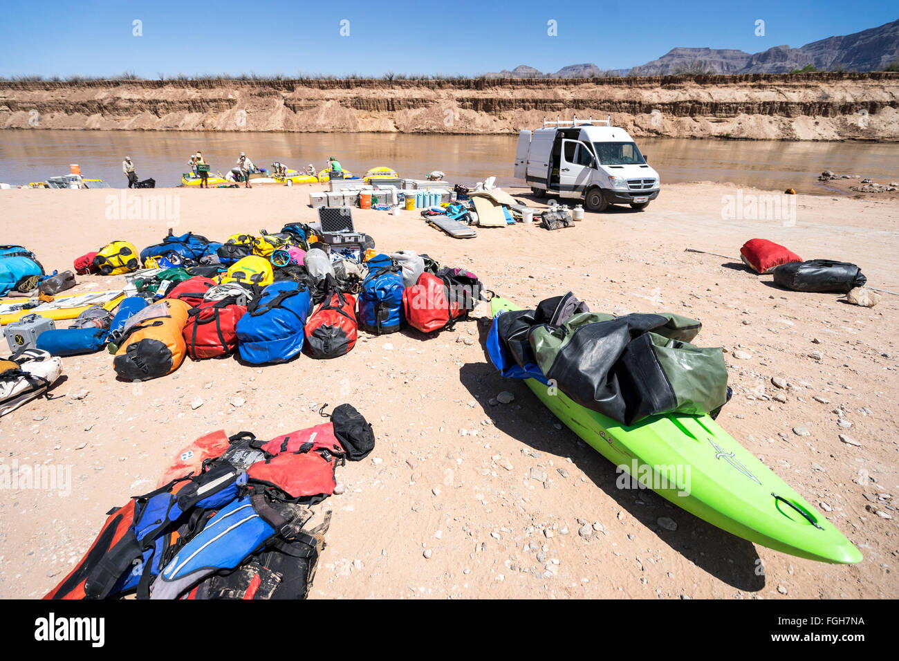 Rafting Grand Canyon Banque D'Images