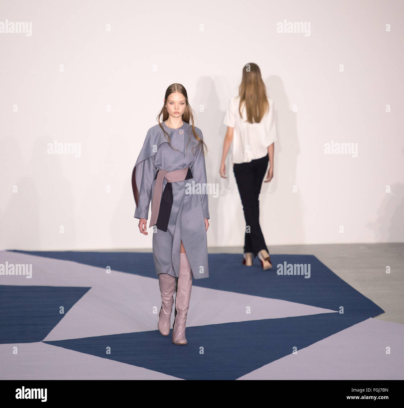 Londres 19 Février 2016 : London Fashion Week AW16 Eudon Choi, Crédit : défilé de Ian Davidson/Alamy Live News Banque D'Images